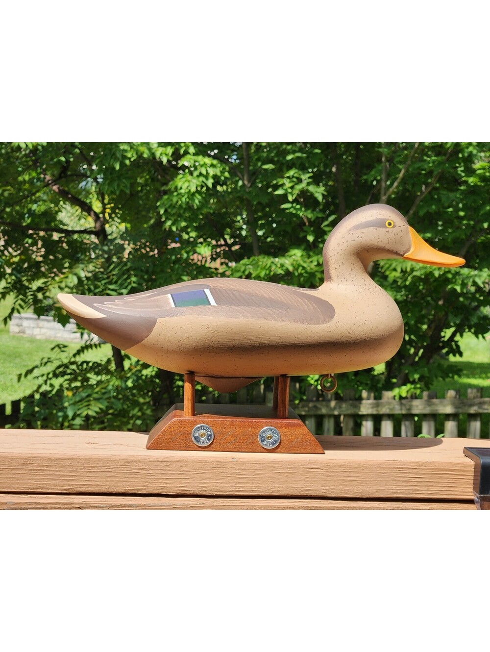 Patrick Vincenti 1989 Hand-Carved Female Mallard Duck Decoy Signed